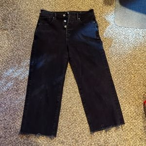 Loft size 6 black wide leg